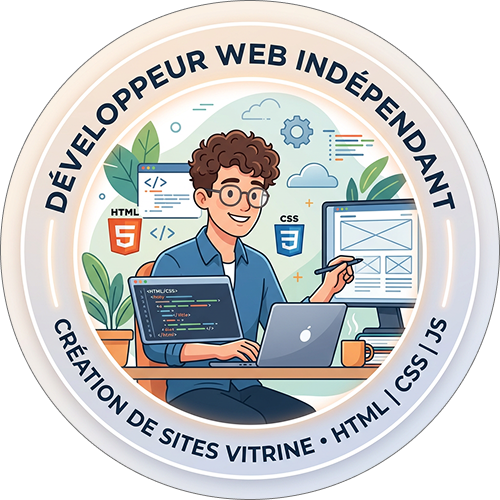 Illustration d'un développeur web au travail